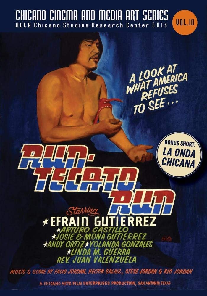 DVD cover showing Efrain Gutierrez shirtless, the film title in red and blue text, and the names of cast and crew on a dark blue background.