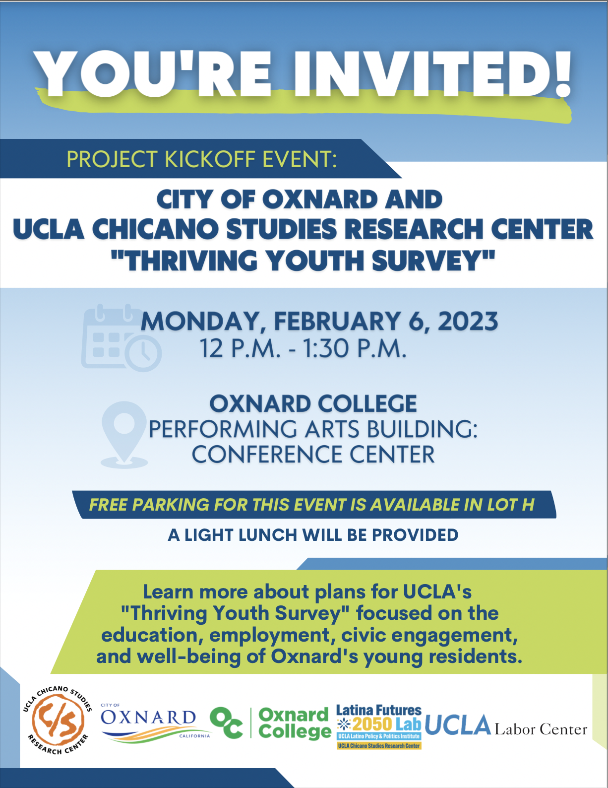 Resarch Project Launch Event: “Thriving Youth Survey”