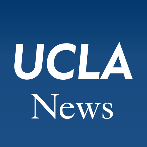 UCLA News logo in white text on a blue background.