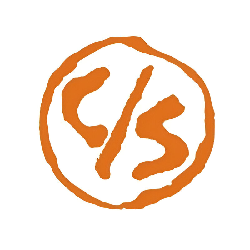 Orange and white CSRC logo with the letters C and S separated by a diagonal line and enclosed inside a circle to represent the CSRC.