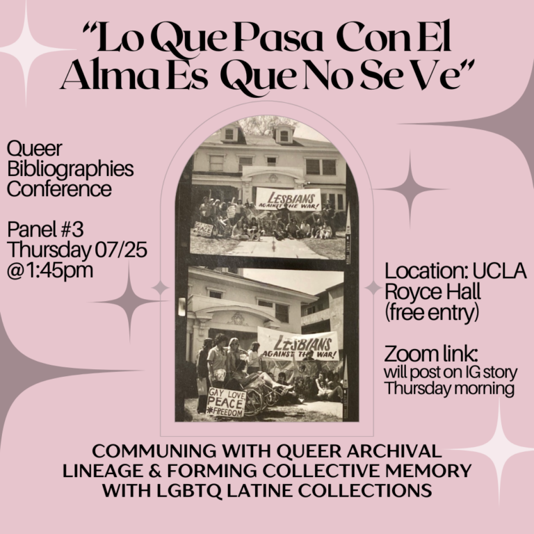 Talk: Jocelyne Sanchez presents “Lo que pasa con el alma es que no se ve”, flyer