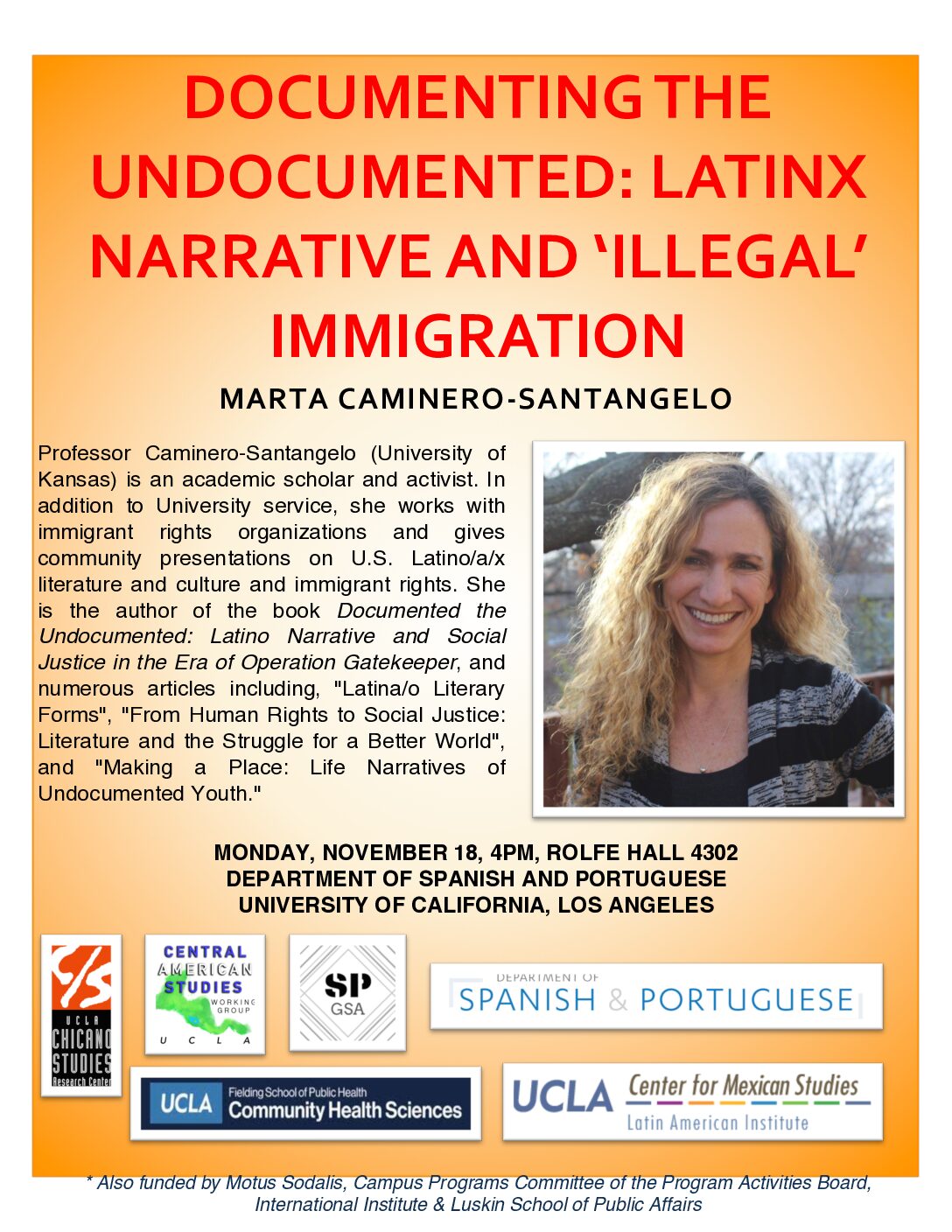 Lecture: “Documenting the Undocumented: Latinx Narrative and ‘Illegal’ Immigration”