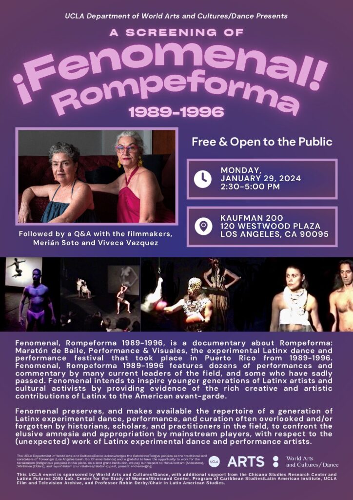 Screening: “Fenomenal, Rompeforma 1989-1996”