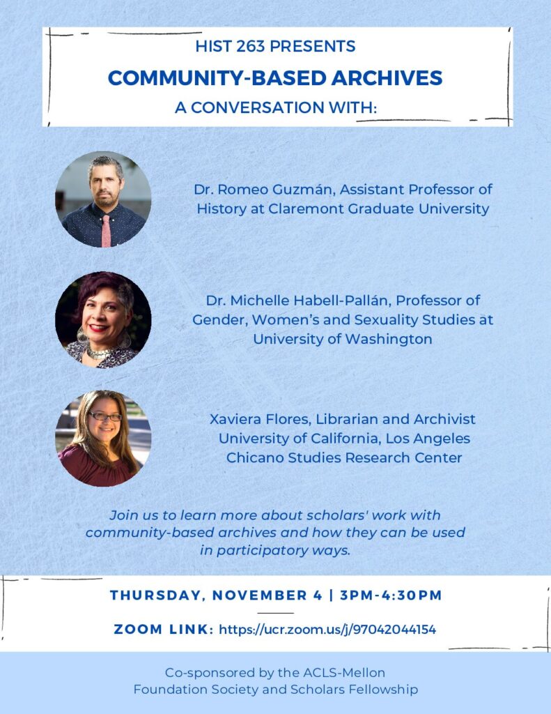 Panel: “Community-Based Archives”