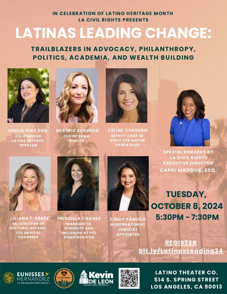 Panel: “Latinas Leading Change: Trailblazers in Advocacy, Philanthropy, Politics, Academia, and Wealth Building”