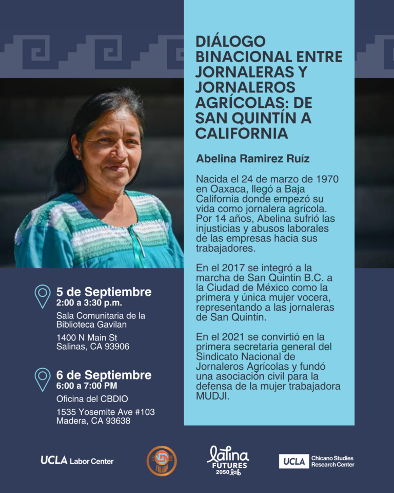 Talk: Abelina Ramirez, General Secretary of SINDJA September 5 & 6, 2024