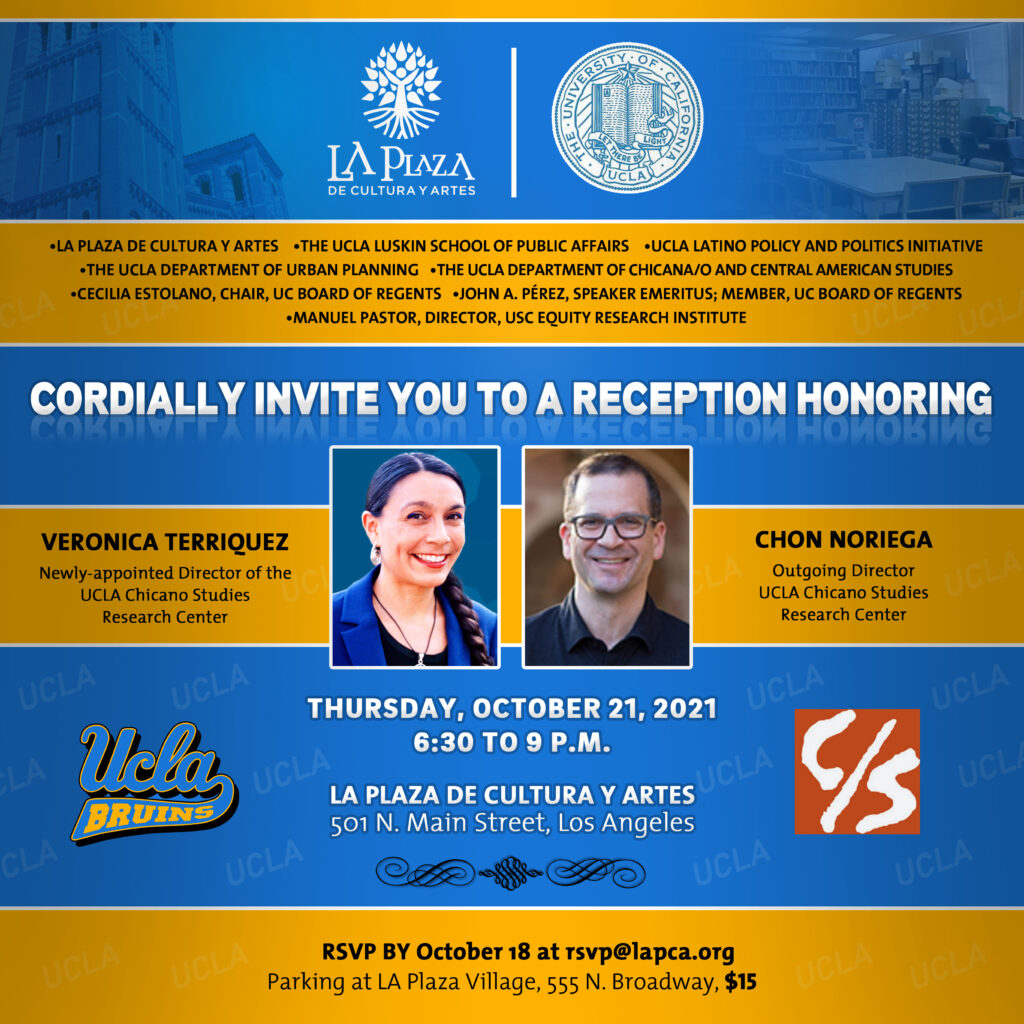 Reception Honoring Veronica Terriquez and Chon Noriega, flyer