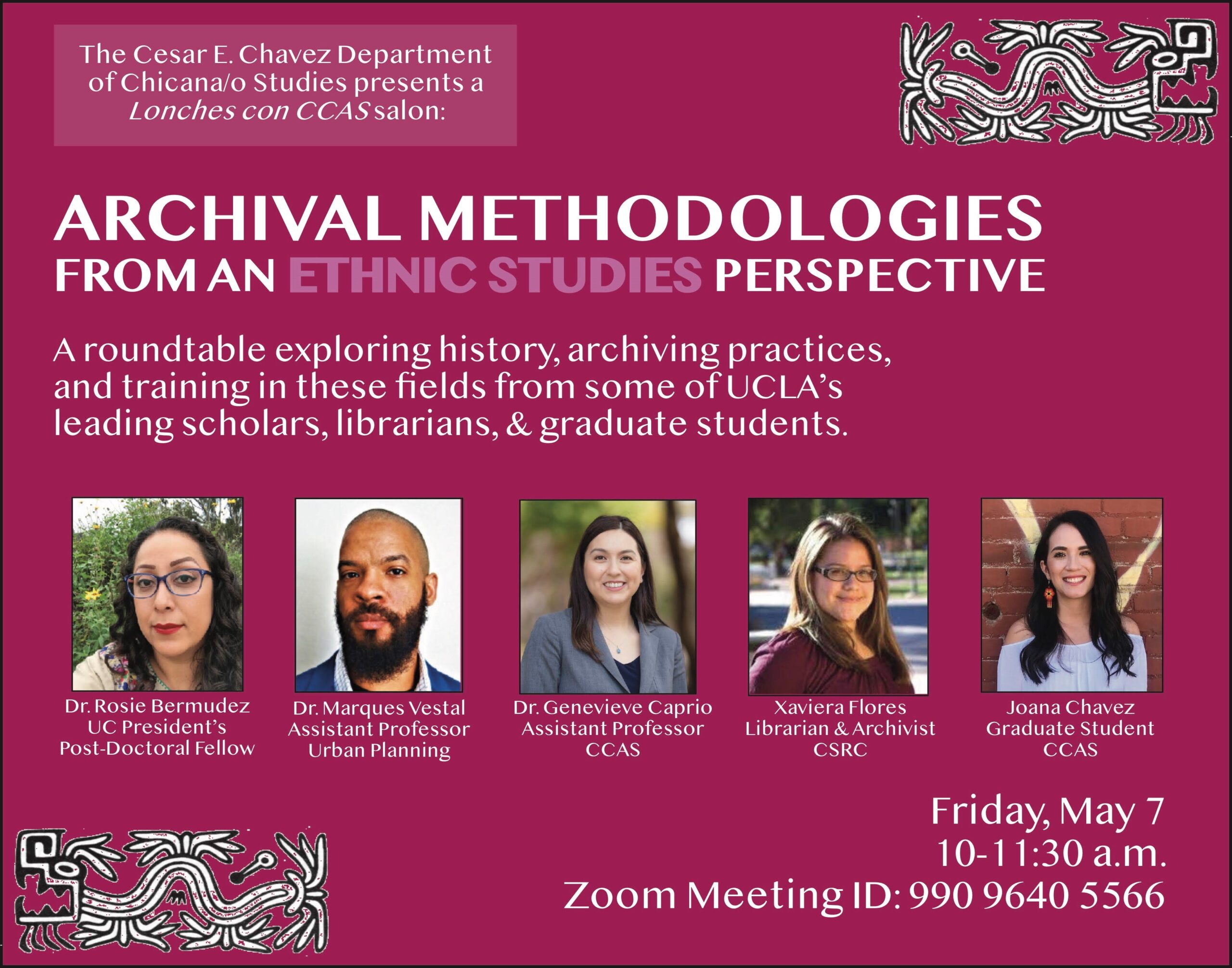 Panel: “Archival Methodologies from an Ethnic Studies Perspective”