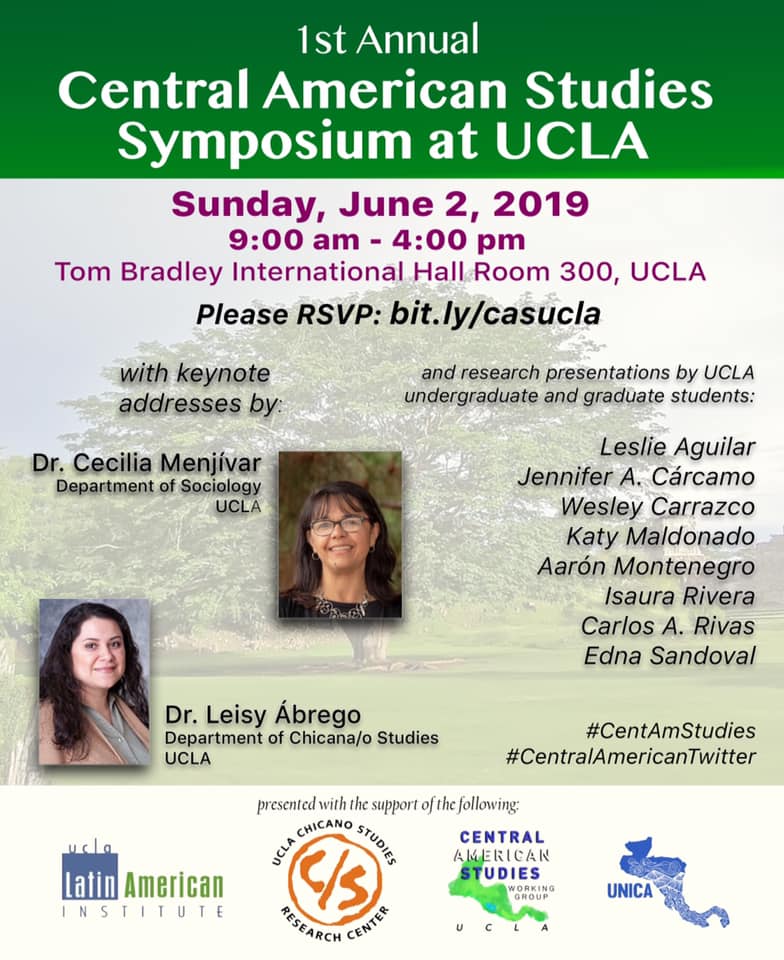 1st Annual Central American Studies Symposium at UCLA, flyer