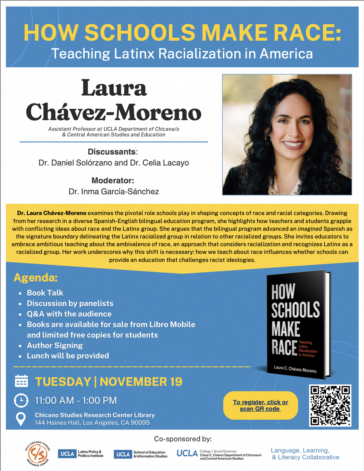 Book Talk: Laura Chávez-Moreno Presents “How Schools Make Race”