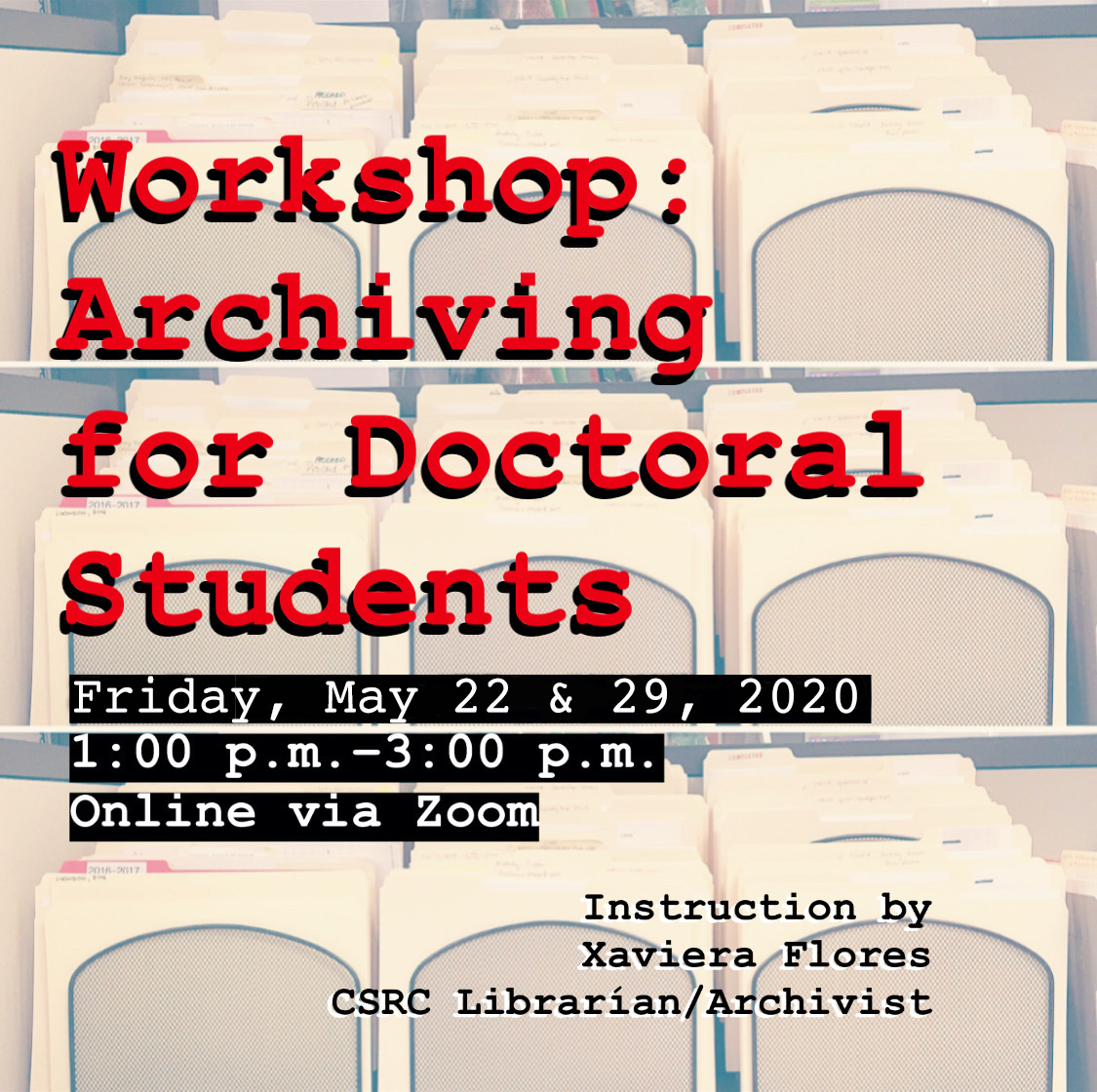 Workshop: Archiving for Doctoral Students