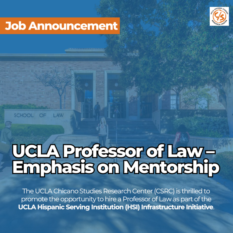 Job Announcement: UCLA Professor of Law – Emphasis on Mentorship