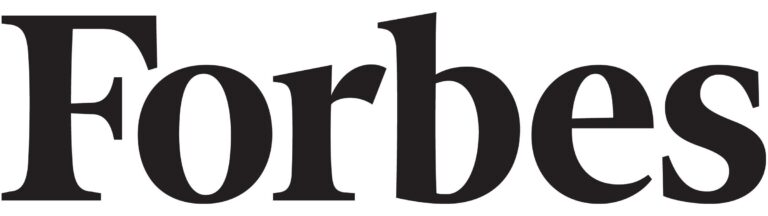 Forbes logo in black lettering on a white background.