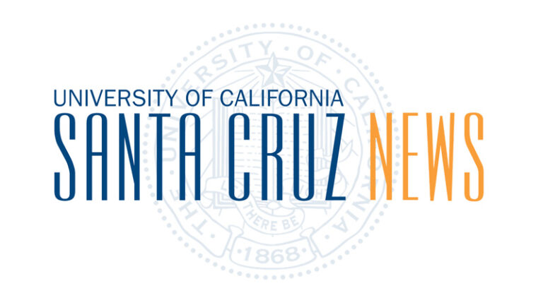 University of California Santa Cruz News logo in blue and yellow text on a white background.