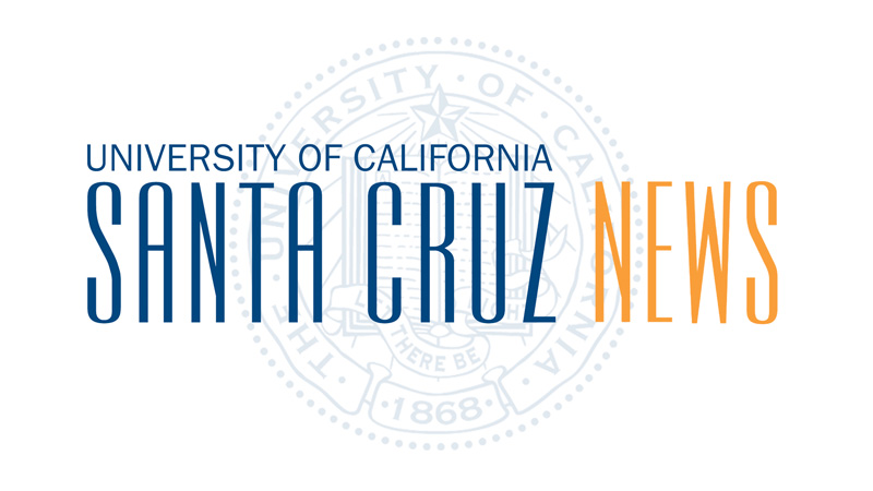 University of California Santa Cruz News logo in blue and yellow text on a white background.