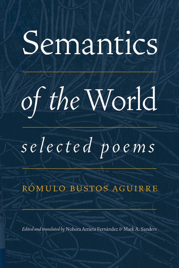 Dark blue Semantics of the World book cover with white text, blue line designs, and the author's name in gold text.