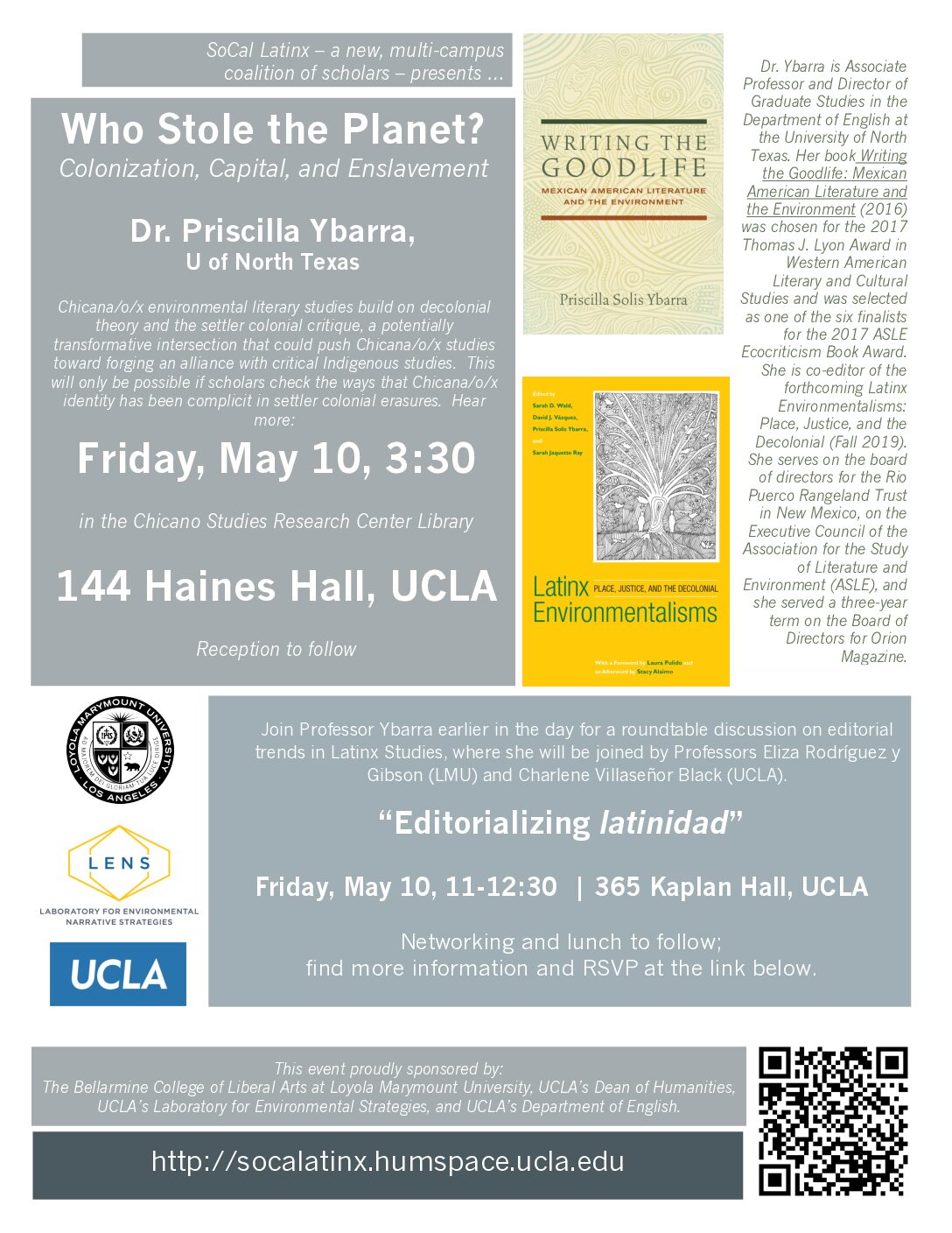Lecture: Priscilla Ybarra presents “Who Stole the Planet: Colonization, Capital, and Enslavement”