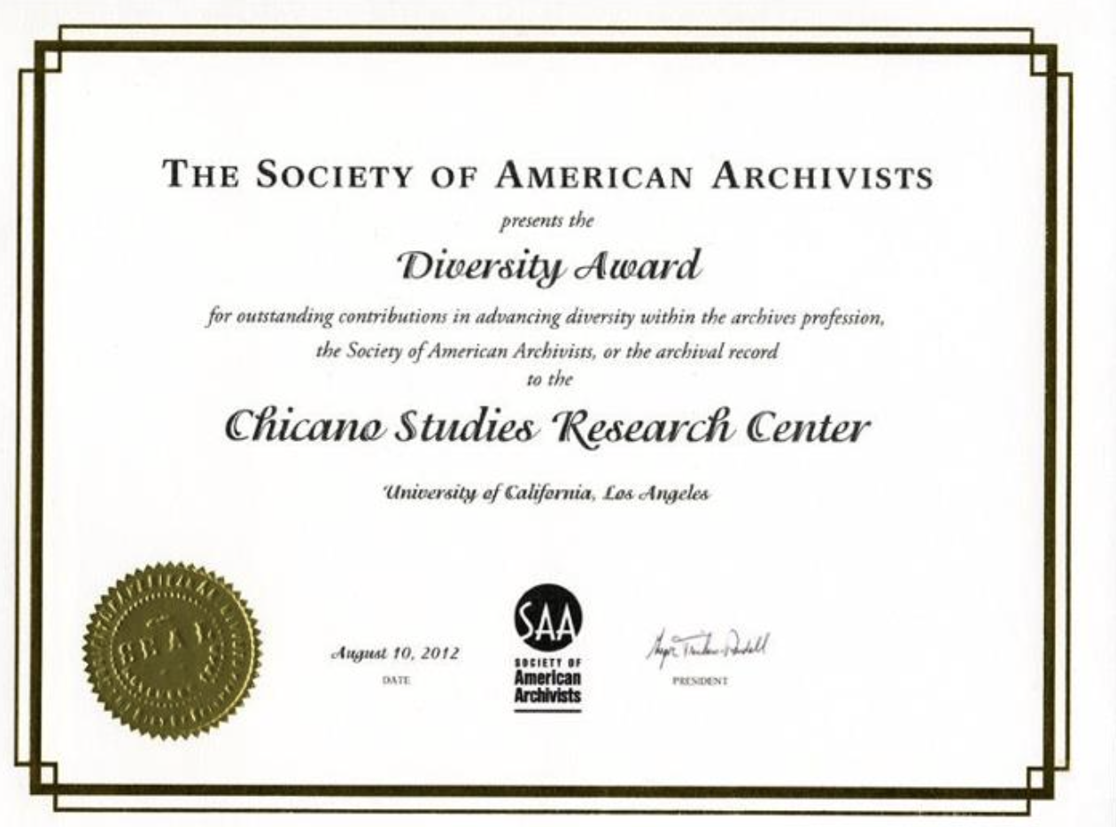 CSRC Wins First Diversity Award from the Society of American Archivists