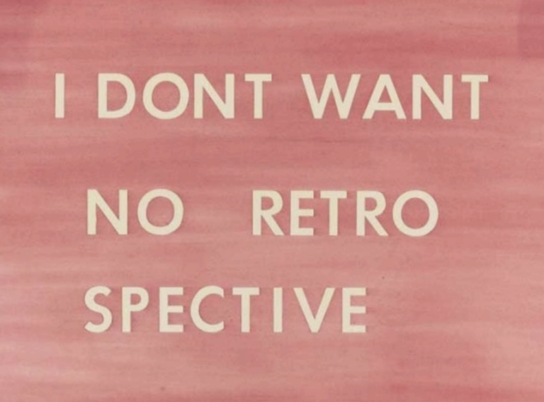 Ed Ruscha, I Don't Want No Retro Spective, 1979. Photo: Sotheby's.