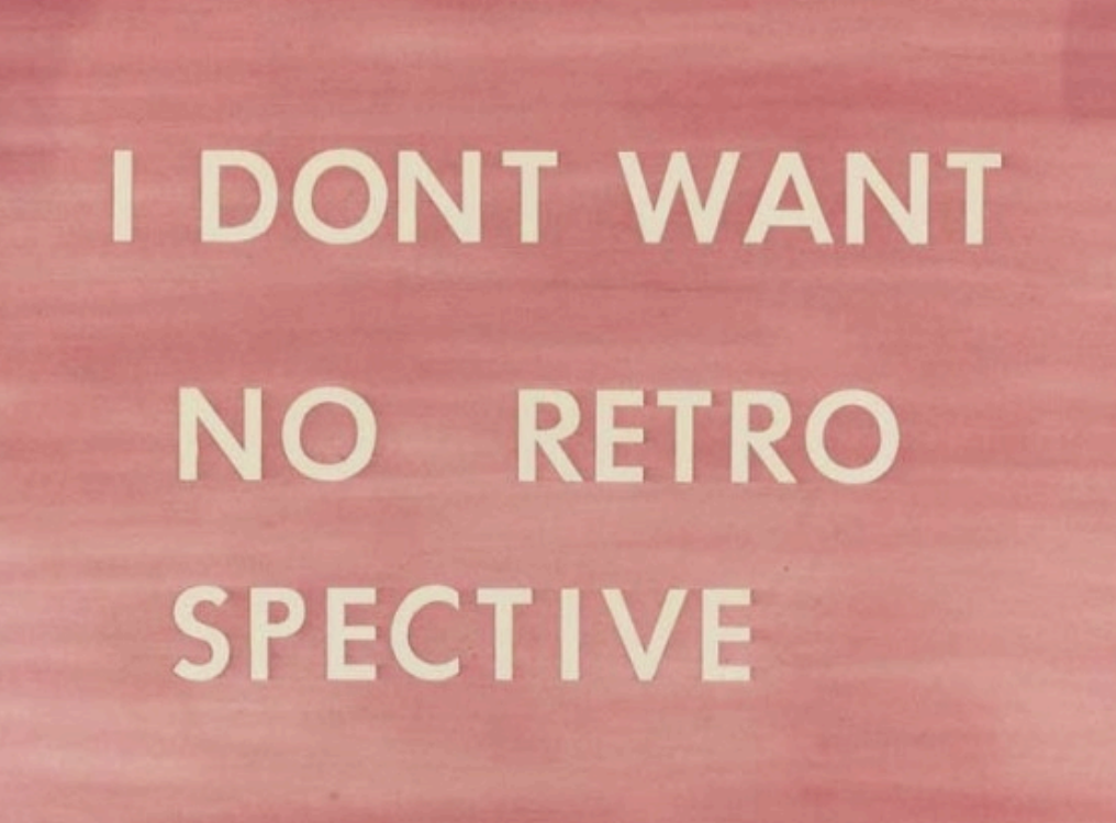 Ed Ruscha, I Don't Want No Retro Spective, 1979. Photo: Sotheby's.