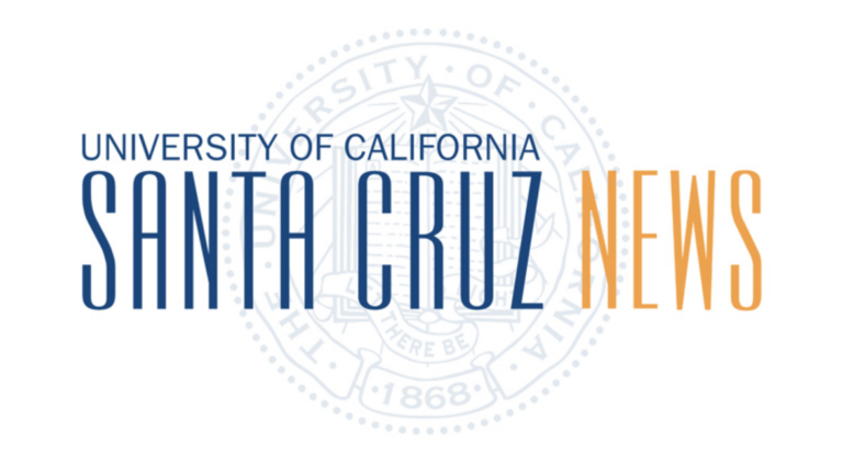 University of California Santa Cruz News logo in blue and yellow text on a white background.