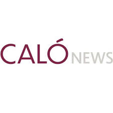 Caló News logo in burgundy and gray text on a white background.
