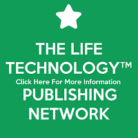 The Life Technology Publishing Network logo with white text and a white star on a green background.