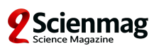 Scienmag Science Magazine logo with a red symbol and black text on a light gray background.