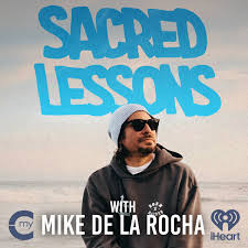 Sacred Lessons cover featuring a man wearing glasses and a brown hoodie against a light background.