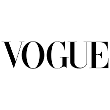 Vogue logo in black text on a white background.